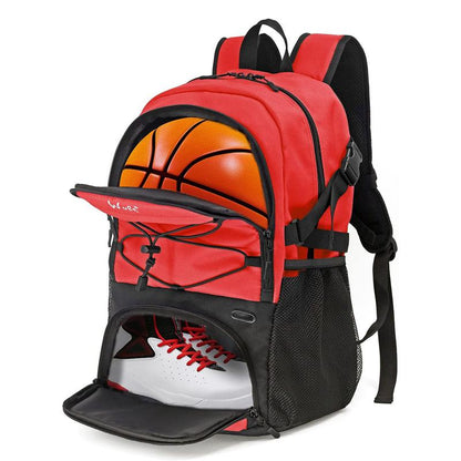 WOLT Basketball Backpack - Large Sports Bag with Separate Ball Holder & Shoes Compartment, Best for Basketball, Soccer, Volleyball, Gym, Travel