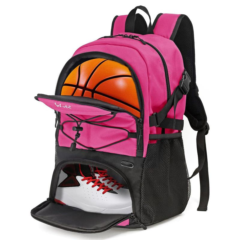 WOLT Basketball Backpack - Large Sports Bag with Separate Ball Holder & Shoes Compartment, Best for Basketball, Soccer, Volleyball, Gym, Travel