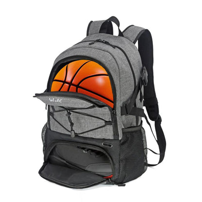 WOLT Basketball Backpack - Large Sports Bag with Separate Ball Holder & Shoes Compartment, Best for Basketball, Soccer, Volleyball, Gym, Travel